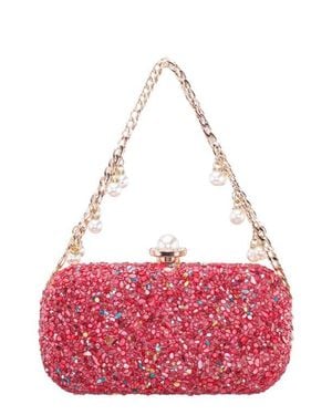 Nina Harmony Embellished Clutch - Red