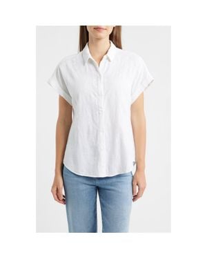 Cloth & Stone Short Sleeve Button-Up Shirt - White