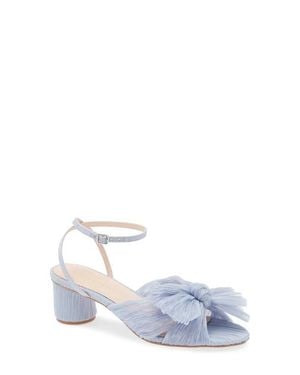 Loeffler Randall Dahlia Ankle Strap Knotted Sandal - White