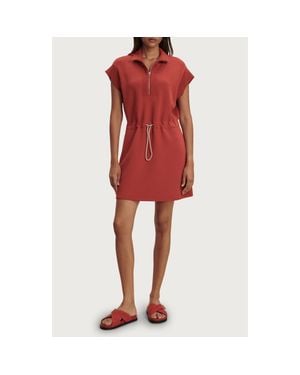 Varley Avaya Half-Zip Minidress - Red