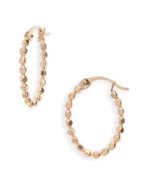 Nashelle Oval Dot Hoop Earrings - Metallic