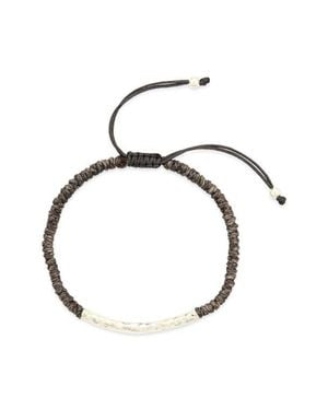 Caputo & Co. Hammered Tube Bracelet - Metallic