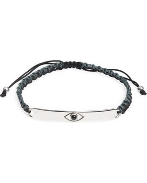 Caputo & Co. Evil Eye Macramé Bracelet - Metallic