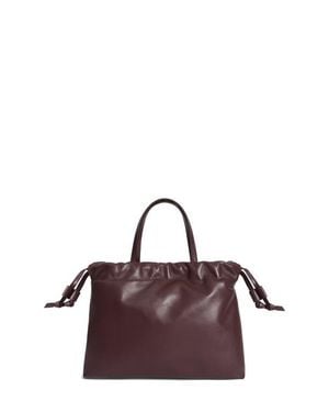 LEMIZ Medium Asisi Convertible Leather Crossbody - Brown