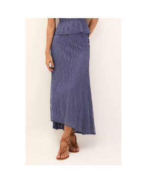 ViX Quinn Embroidered Mesh Skirt - Blue