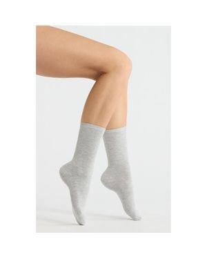 Nordstrom Everyday Rib Crew Socks - Gray