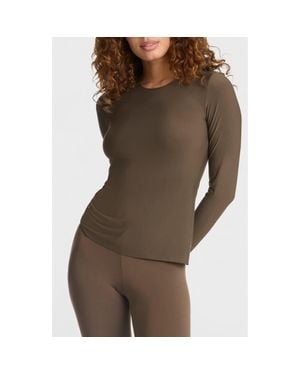 Commando Butter Crewneck Long Sleeve Top - Brown
