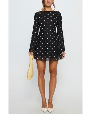 open lace back dress PRINCESS POLLY KARENA MINI FLORAL DRESS