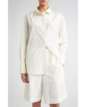 GIA STUDIOS Ryo Taffeta Button-Up Shirt - White