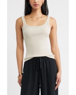 Open Edit Rib Tank - Natural