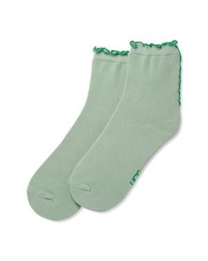 UGG Karsyn Ii Lettuce Edge Quarter Socks - Green