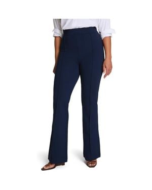 Spanx High Waist Flare Leg Stretch Ponte Pants - Blue