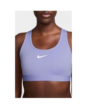 Nike Dri-Fit Swoosh Medium Support Padded Sports Bra - Purple