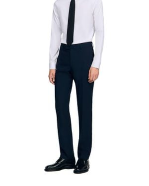 Sandro Wool Suit Pants - Blue