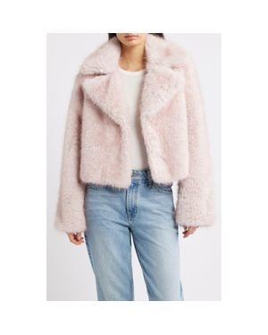 Thread & Supply Short Faux Fur Coat - Blue