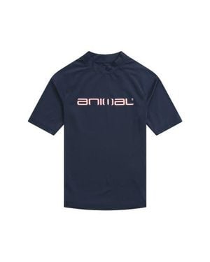 Animal Daisy Logo Rash Guard - Blue