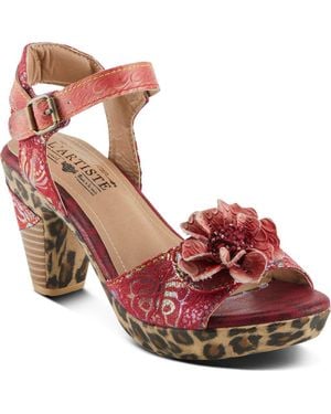 Spring Step Wildcat Ankle Strap Sandal - Red