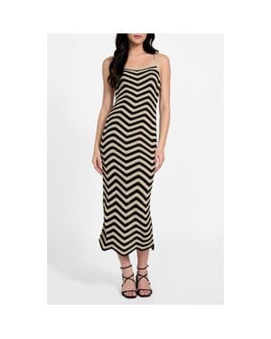 Guess Vera Chevron Knit Dress - Black