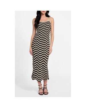 Guess Vera Chevron Knit Dress - Black