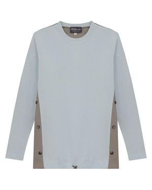 MCM Maternity Ribbed Drawstring Hem Long Sleeve Top Shirt Combo - Gray