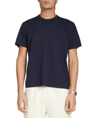 Les Tien Lightweight Binded Neck Tee - Blue