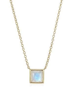 st. Moran 14K Plated Square Pendant Necklace - Blue