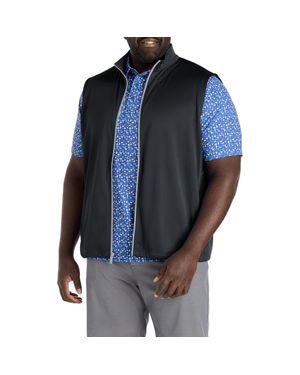 Callaway Apparel Big & Tall Zip-Front Fleece Vest - Blue