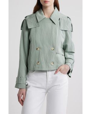 d.RA Cambari Hooded Trench Jacket - Gray