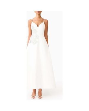 Elliatt Stella Floral Embellished A-Line Gown - White