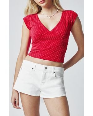 Florence By Mills Lace Trim T-Shirt - Red