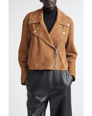 Stand Studio Kaia Suede Biker Jacket - Natural