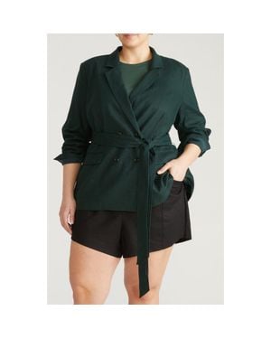 UNIVERSAL STANDARD Henning Belted Blazer - Green