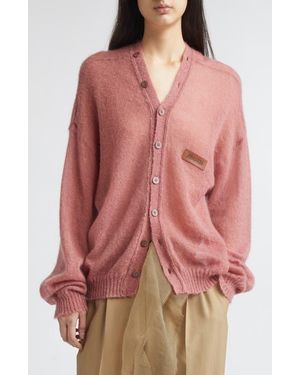 Magliano Mélange Mohair & Wool Cardigan - Red