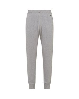 Hanro Living Cotton Drawstring Lounge Pants - Gray