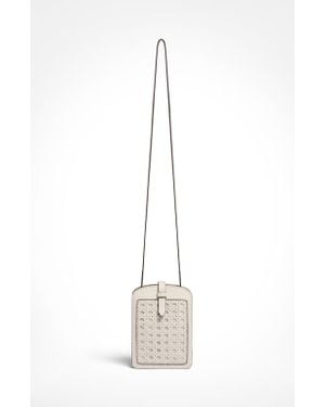 Aviteur Intreccio Leather Phone Case - White