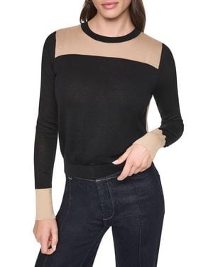 DKNY Colorblock Sweater - Black