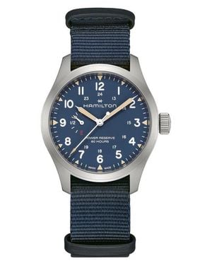 Hamilton Khaki Field Mechanical Power Reserve Web Strap Watch, 40Mm - Gray