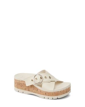 Reef Vista Higher Gia Platform Wedge Slide Sandal - White
