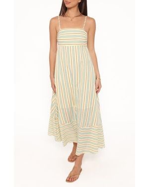 Petal & Pup Brea Striped Maxi Dress - Natural