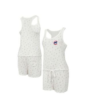 Concepts Sport Chicago Cubs Gardner Hacci Knit Romper - White