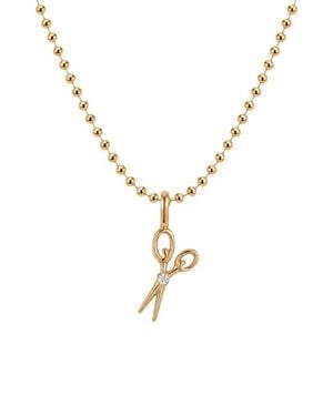 MADE BY MARY Scissors Bead Chain Necklace - Metallic