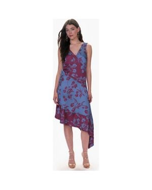 Rebecca Taylor Harper Print Mix Dress - Purple