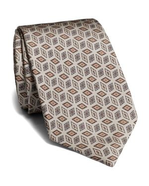 Jack Victor Crampton Geometric Silk Tie - Multicolor