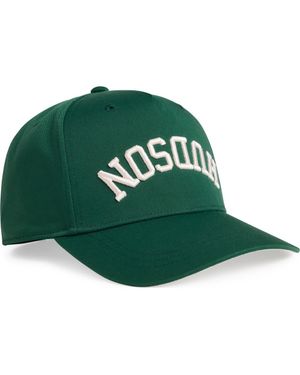 Hudson Jeans Embroidered Reverse Logo Snapback Baseball Hat - Green