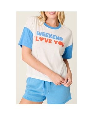 Pj Salvage Washed Away Graphic T-Shirt - Blue
