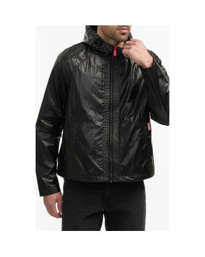 HUNTER Jay Water Repellent Wax Crinkle Jacket - Black