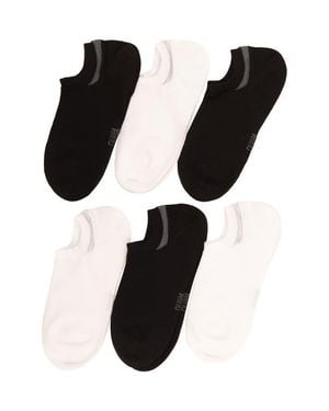 Felina Assorted 6-Pack Super No-Show Socks - Black