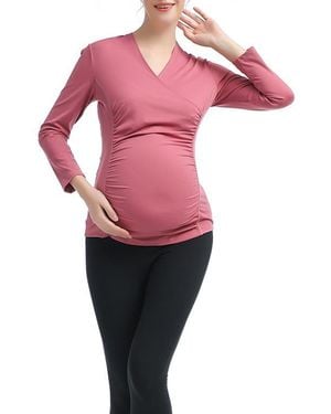 Kimi + Kai Essential Active Maternity/Nursing Top - Pink