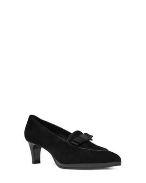 Ara Azalea Pointed Toe Loafer Pump - Black