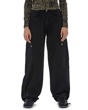 Guess Go Utility Cotton Denim Cargo Pants - Black